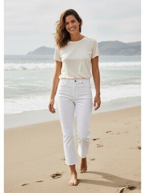 NWT New $128 Vineyard Vines Audrey Ankle White Jeans Size 32